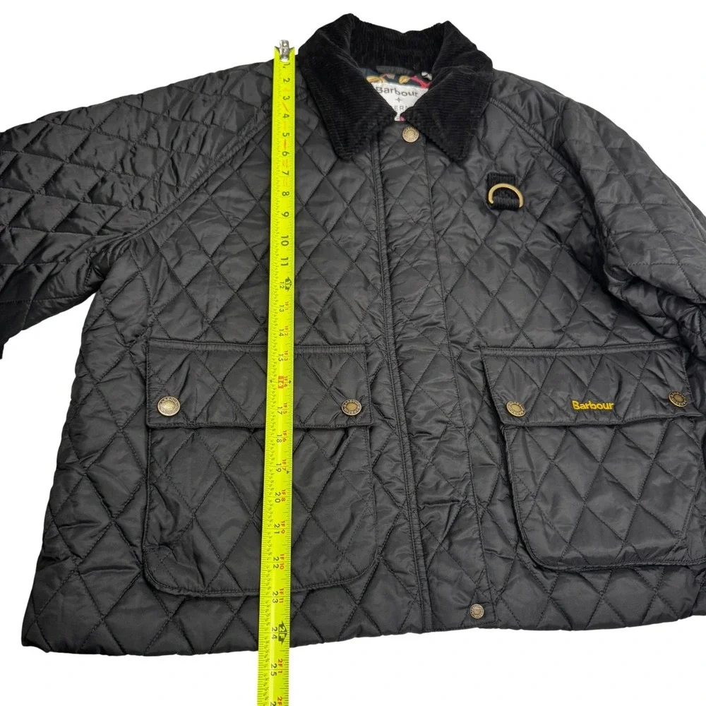 Barbour x Tuckernuck Kinsley Quilted Jacket Black Floral Lined Womens Sz 12 - Picture 16 of 16